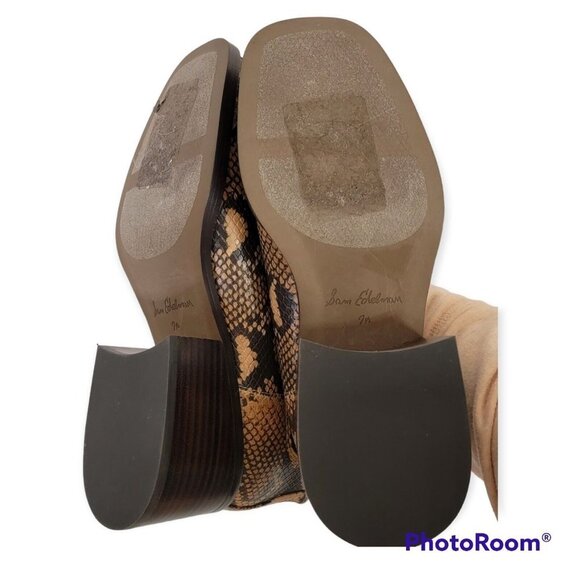 Sam Edelman Dasha Faux Snake Print Chelsea Boot Size 7.5 US - Picture 3 of 6